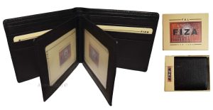 Leather men's Bifold wallet, Black Billfold wallet 9 Credit card 3 ID New in Box - Image 8