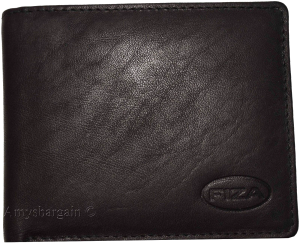 Leather men's Bifold wallet, Black Billfold wallet 9 Credit card 3 ID New in Box - Image 9