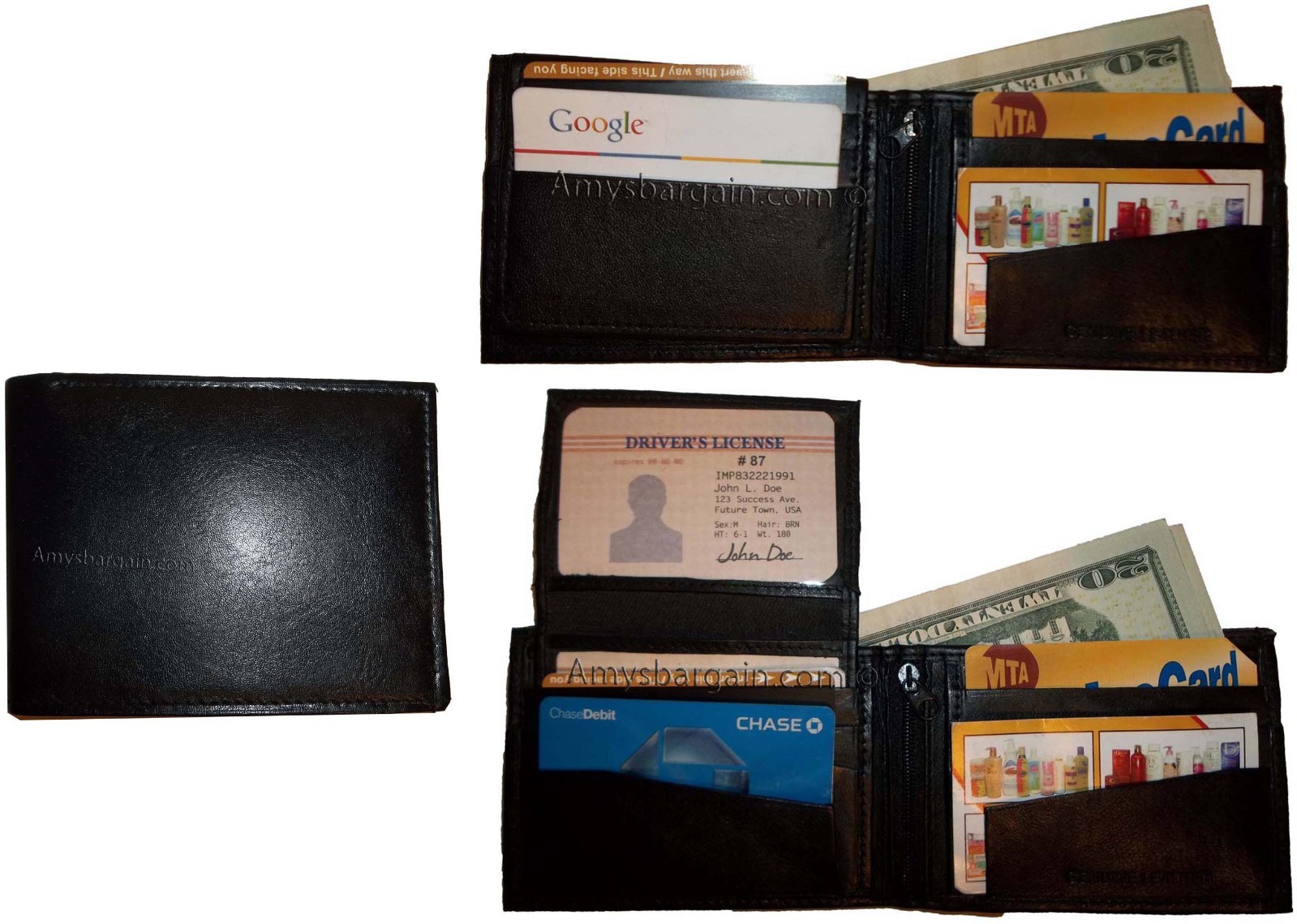 Lot of 12 Bifold Leather Man’s wallet 10 Card 3 bill slot 2 IDs change purse nwt - Image 11