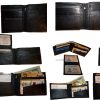 Lot of 12 Bifold Leather Man’s wallet 10 Card 3 bill slot 2 IDs change purse nwt
