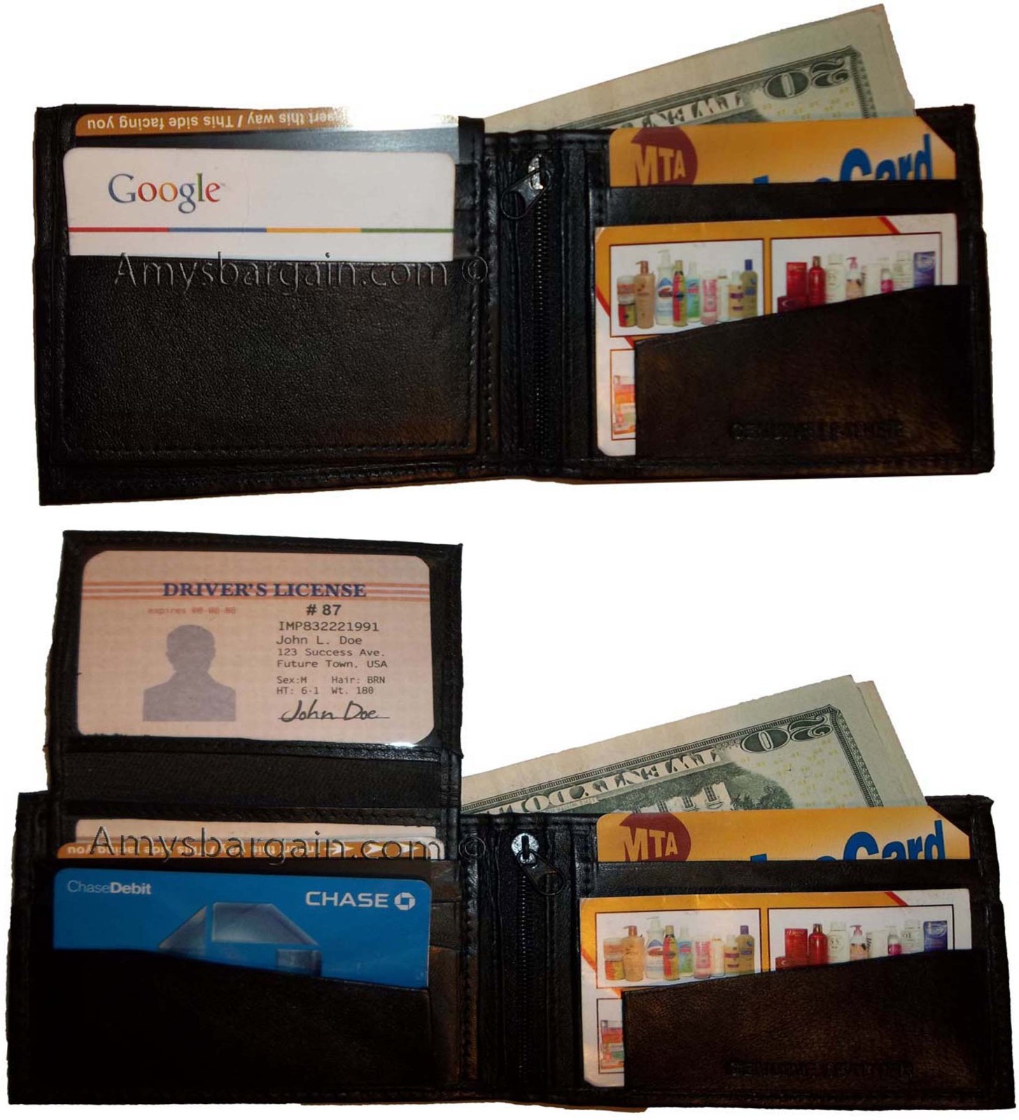 Lot of 12 Bifold Leather Man’s wallet 10 Card 3 bill slot 2 IDs change purse nwt - Image 12