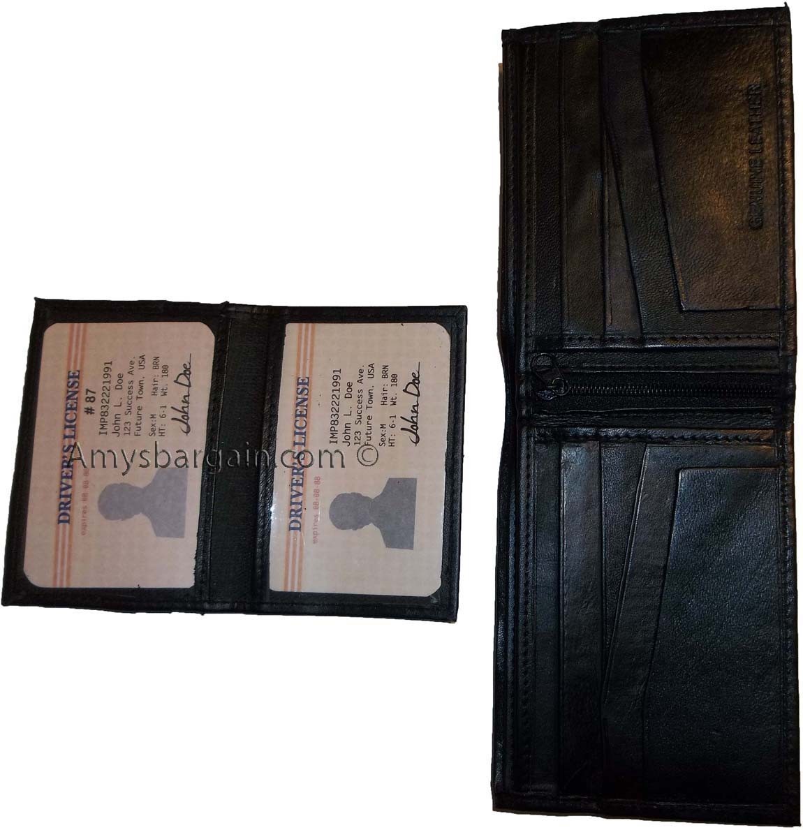 Lot of 12 Bifold Leather Man’s wallet 10 Card 3 bill slot 2 IDs change purse nwt - Image 7