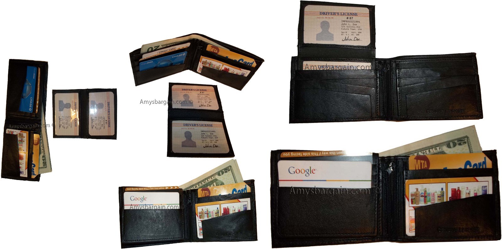 Lot of 12 Bifold Leather Man’s wallet 10 Card 3 bill slot 2 IDs change purse nwt - Image 8