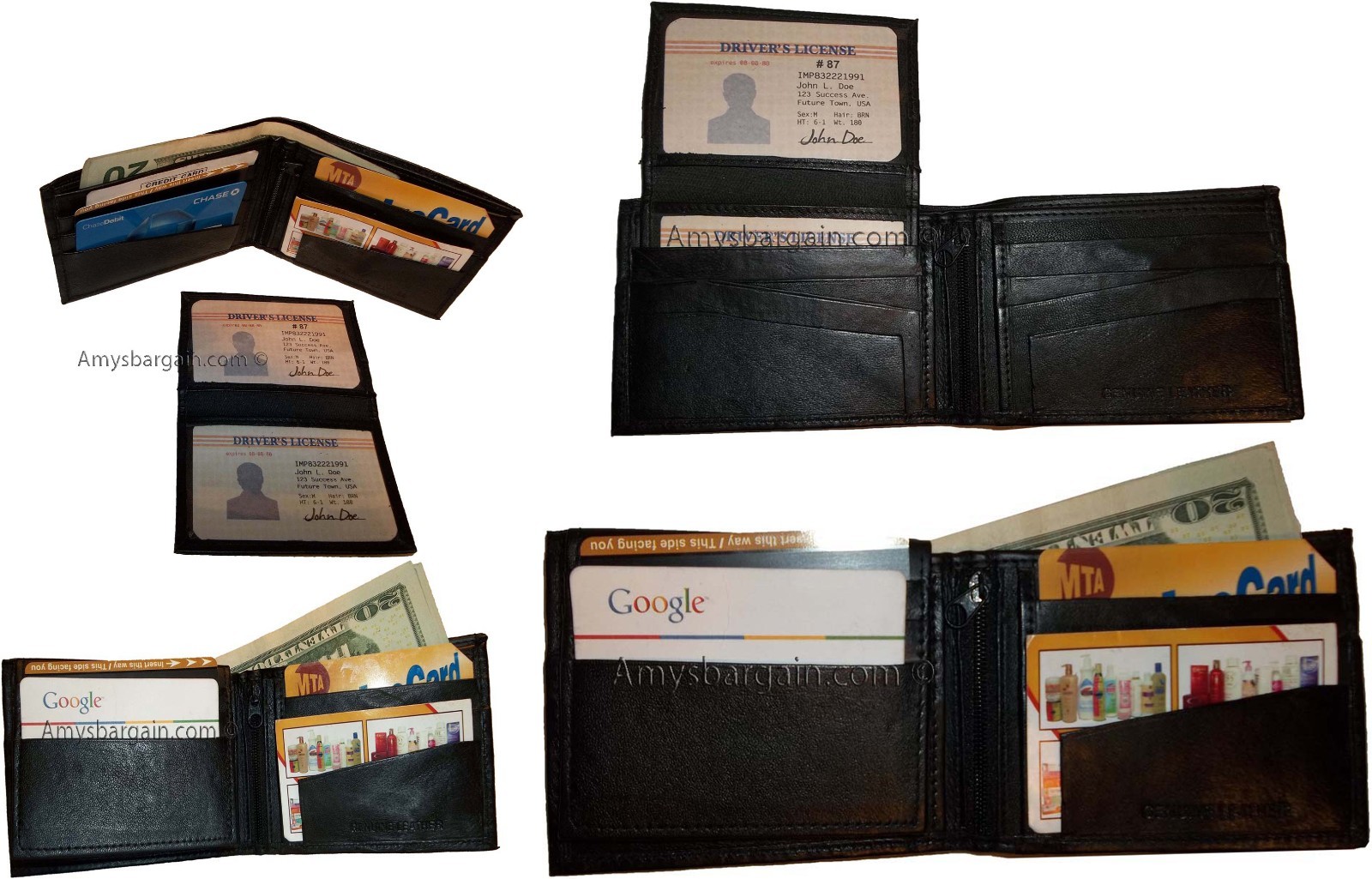Lot of 12 Bifold Leather Man’s wallet 10 Card 3 bill slot 2 IDs change purse nwt - Image 10