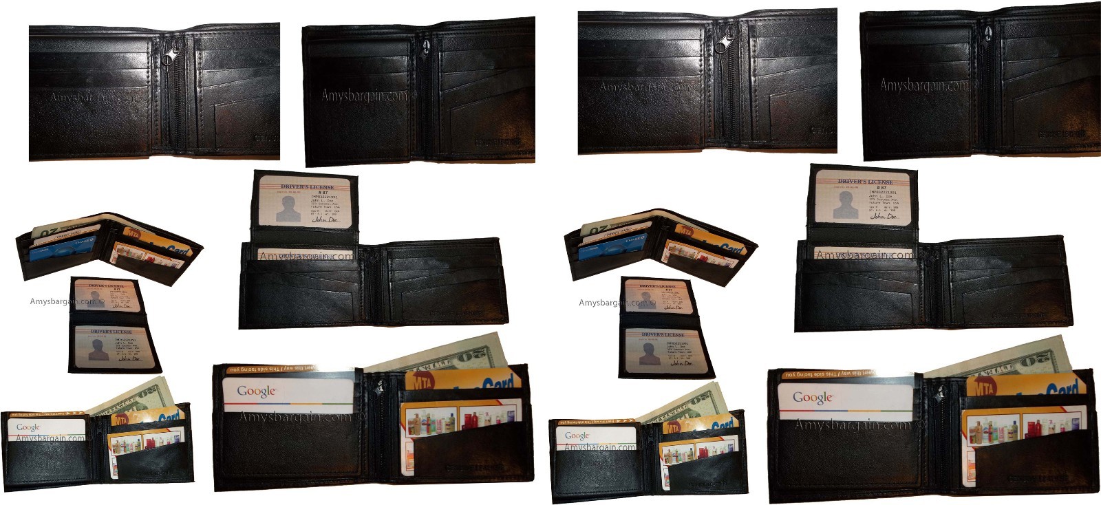 Lot of 12 Bifold Leather Man’s wallet 10 Card 3 bill slot 2 IDs change purse nwt