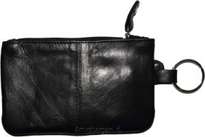 Lot of 12 Leather change purse,Black Zip coin wallet 2 pocket coin case key ring - Image 9