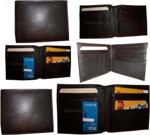 Lot of 12 Men's bifold genuine leather Wallet Brown Billfold credit card wallet - Image 5