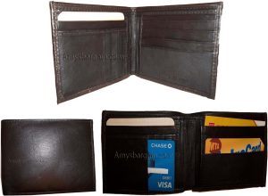 Lot of 12 Men's bifold genuine leather Wallet Brown Billfold credit card wallet - Image 7