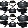 Lot of 12 New Leather waist pouches. waist bag leather bag new black Fanny pack