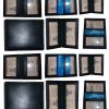 Lot of 12 slim leather business card case credit card 2 id windows mew bnhukjm