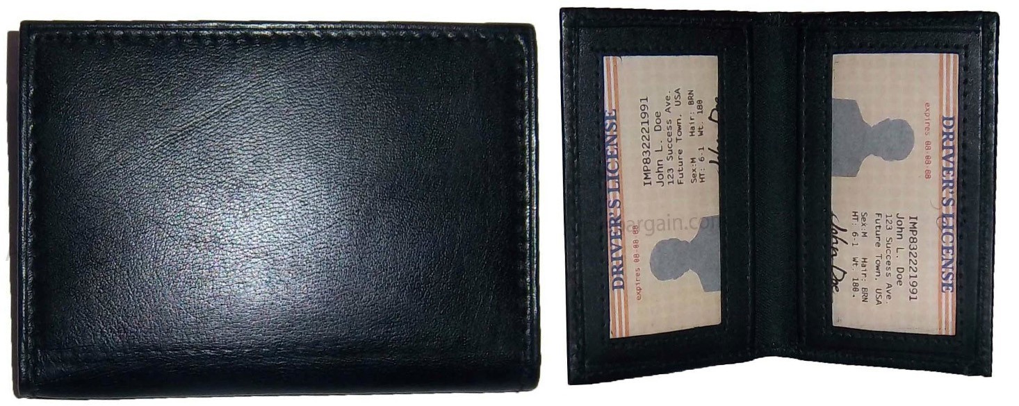 Lot of 12 slim leather business card case credit card 2 id windows mew bnhukjm - Image 3