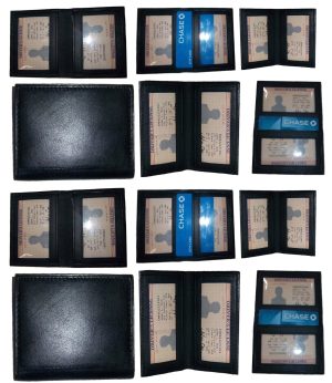 Lot of 12 slim leather business card case credit card 2 id windows mew bnhukjm