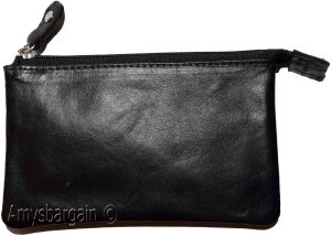 Lot of 2 Leather Change Purse bag Ladies mini pocket business card case kay ring - Image 3