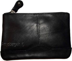 Lot of 2 Leather Change Purse bag Ladies mini pocket business card case kay ring - Image 10