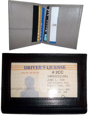 Lot of 2 Leather business card credit card case ID ATM wallet Card carrier BNWT