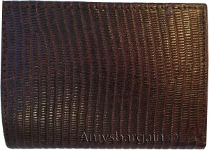 Lot of 2 Lizard skin Printed Real Leather wallet Man's Brown Trifold wallet new - Image 4