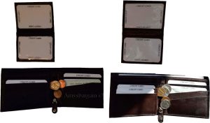 Lot of 2 Men's Bifold Leather wallet 3 bill slots 10 card spaces Zip coin case - Image 12