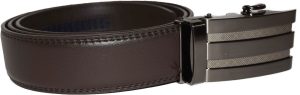 Lot of 2 Men's Leather Belt Black & Brown Automatic lock Up to 43" Dress belt BN - Image 10
