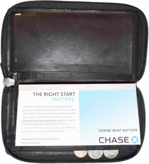 Lot of 2 New Black Zip Around checkbook wallet 14 credit card change purse ID BN - Image 10