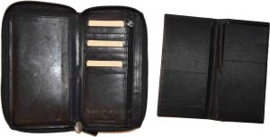 Lot of 2 New Black Zip Around checkbook wallet 14 credit card change purse ID BN - Image 11
