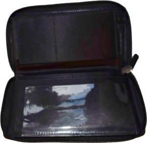 Lot of 2 New Black Zip Around checkbook wallet 14 credit card change purse ID BN - Image 6