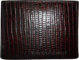 Lot of 2 New Lizard Skin Printed Leather Man's Brown billfold wallet 6 cards ID - Image 13