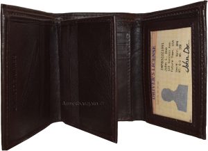 Lot of 2 New Trifold Leather Man’s wallet 2 ID window 9 card 2 bill slots - Image 12