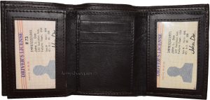 Lot of 2 New Trifold Leather Man’s wallet 2 ID window 9 card 2 bill slots - Image 5