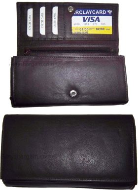 Lot of 2 New Woman's Leather checkbook wallet 6 Credit card 7 Bill pockets new