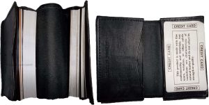Lot of 2 New leather business card case, 100 plus card case, Black card case BN