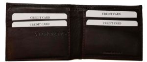 Lot of 3 Men's Brown Bifold Calfskin leather 2 Bill slots 7 card 1 ID Window NWT - Image 9