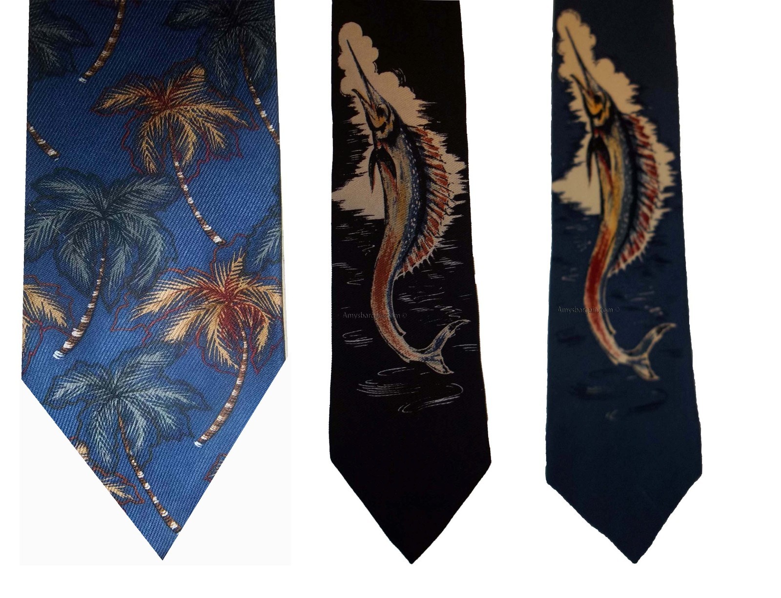 Lot of 3 Men's tie Cutter & Buck Designer Silk Men's Tie Neck Wear Made in USA