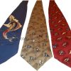 Lot of 3, Men's tie Cutter an Buck Designer Silk Men's Tie Neck Wear Made in USA