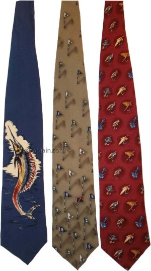 Lot of 3, Men's tie Cutter an Buck Designer Silk Men's Tie Neck Wear Made in USA - Image 3