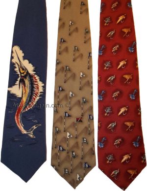 Lot of 3, Men's tie Cutter an Buck Designer Silk Men's Tie Neck Wear Made in USA - Image 4