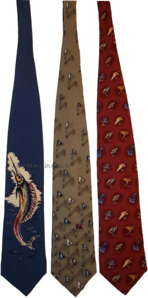 Lot of 3, Men's tie Cutter an Buck Designer Silk Men's Tie Neck Wear Made in USA - Image 5