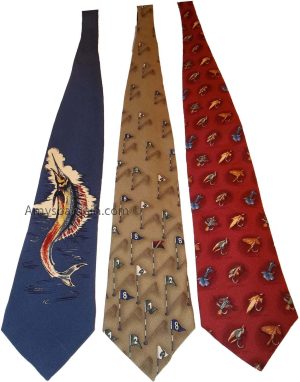 Lot of 3, Men's tie Cutter an Buck Designer Silk Men's Tie Neck Wear Made in USA - Image 6