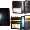 Lot of 3 Men's wallet Genuine Leather Hipster bifold Black, Men's billfold, BNWT