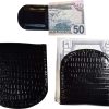 Lot of 3 New Lizard printed leather money clip, Black Unbranded money clip new