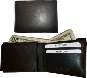 Lot of 3 New style leather man's wallet 2 bill slots 1 zip 4 credit card 1 ID BN - Image 3