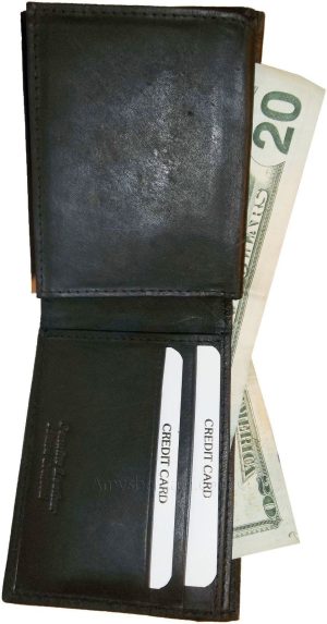 Lot of 3 New style leather man's wallet 2 bill slots 1 zip 4 credit card 1 ID BN - Image 8