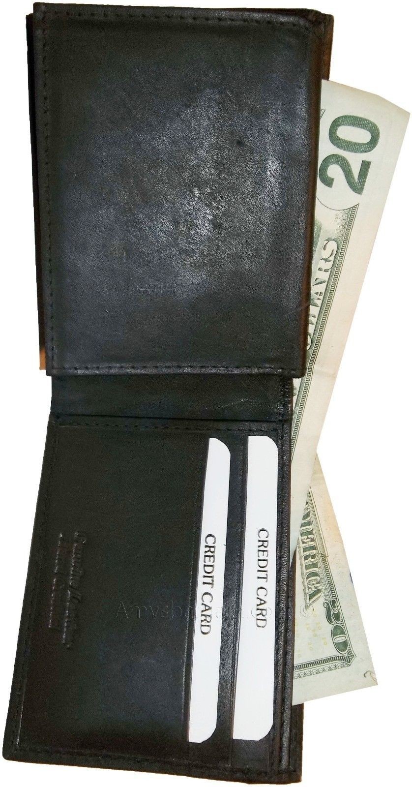 Lot of 3 New style leather man's wallet 2 bill slots 1 zip 4 credit card 1 ID BN - Image 8