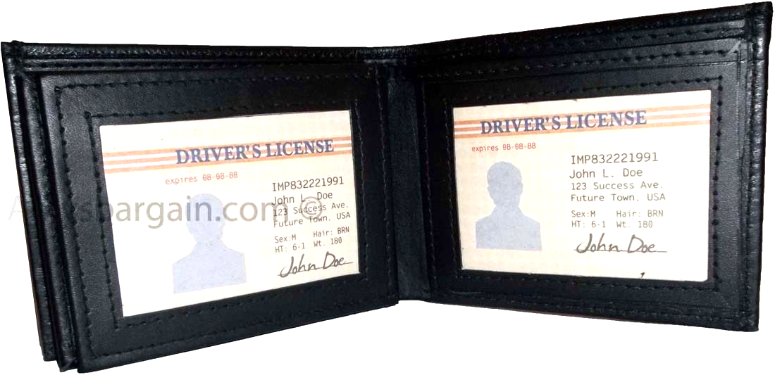 Lot of 3 men's leather wallet credit card holder 3 ID window billfold new wallet - Image 8