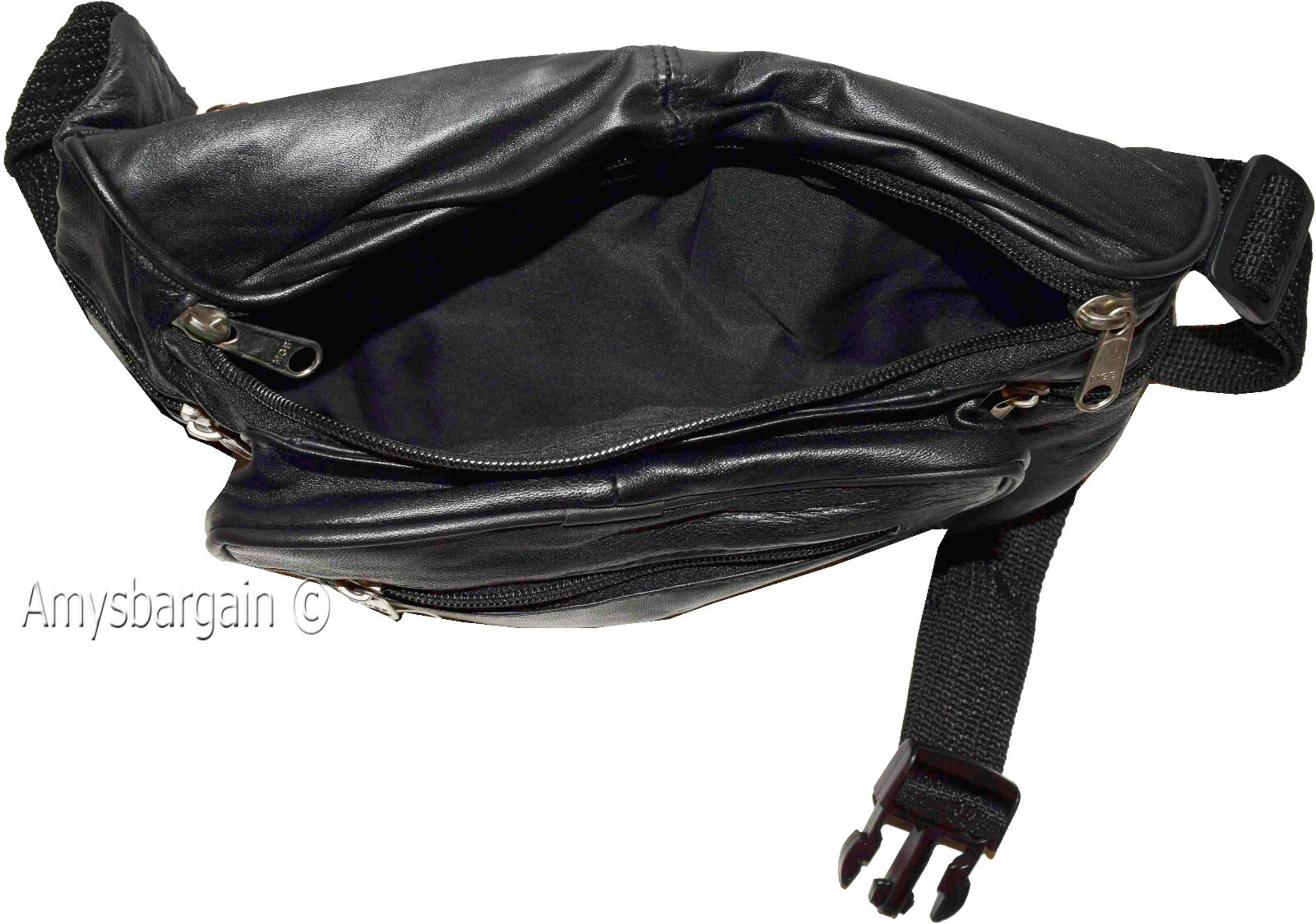 Lot of 4 Large Leather waist pouch Black waist bag leather bag Jumbo Fanny pack - Image 10