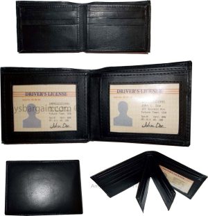 Lot of 4 Men's Wallet Soft Leather 9 Card Holder IDs 3 Bill slots BR New Wallet - Image 13