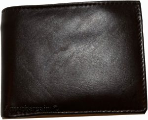 Lot of 4 New Men's High-end leather billfold wallet, Brown 6 credit card bifold - Image 7