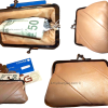 Lot of 4 New Women's Leather Change Purse Coin bag Wallet bag Hand Coin case BN