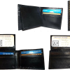 Lot of 5 Man's Black billfold New Lizard Skin Printed Leather wallet 6 cards ID