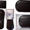 Lot of 5 New Lizard printed leather money clip, Brown Unbranded money clip new