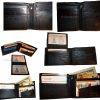 Lot of 6 Bifold Leather Man’s wallet 10 Card 3 bill slot 2 IDs change purse nwt